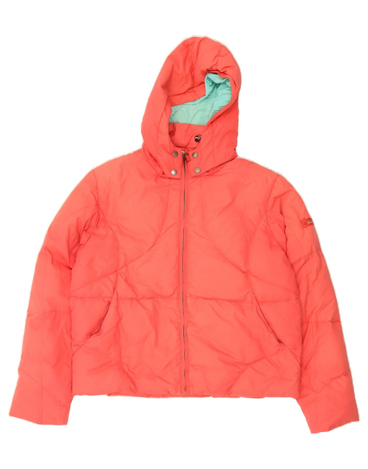 THINK PINK Womens Oversized Hooded Padded Jacket UK 18 XL Orange Vintage Think Pink and Second-Hand Think Pink from Messina Hembry 