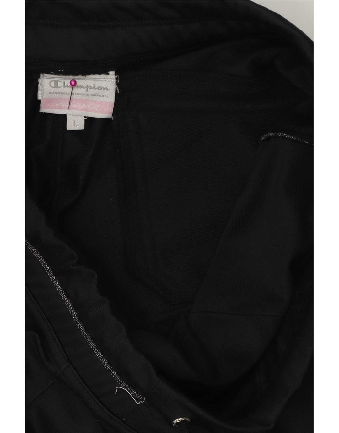 Champion Pantalones De Chándal Para Mujer UK 44 Grande Poliéster Negro