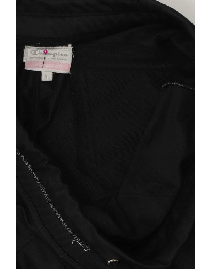 Champion Pantalones De Chándal Para Mujer UK 44 Grande Poliéster Negro