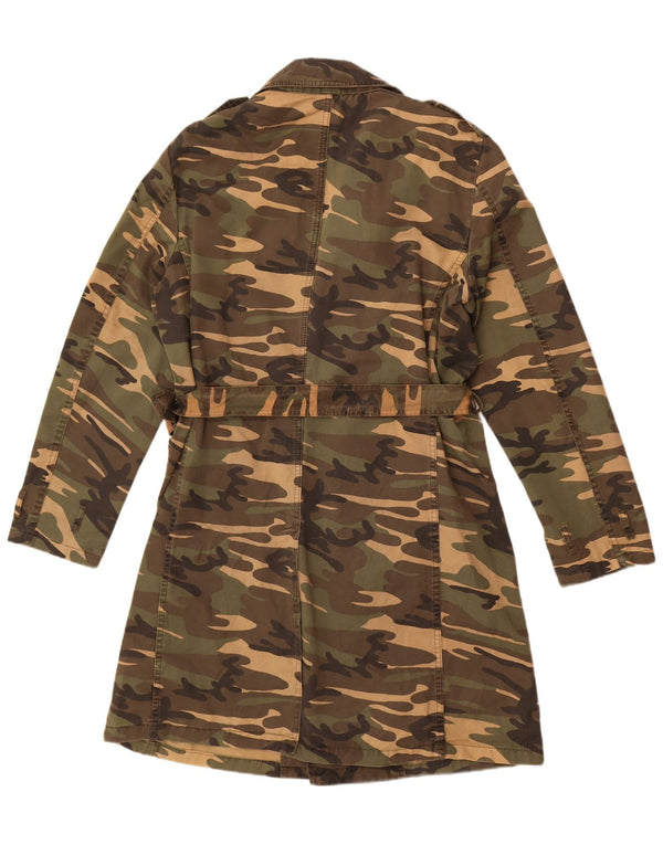 Zara Hombre Gabardina Militar UK 42 XL Camuflaje Caqui