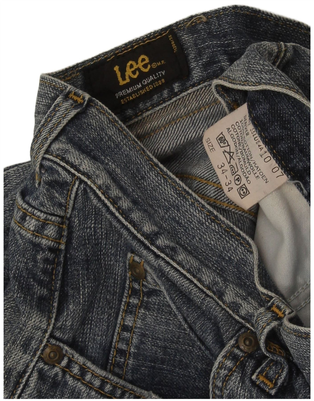 Lee Vaqueros Denver Bootcut para Hombre W34 L34 Algodón Azul Marino