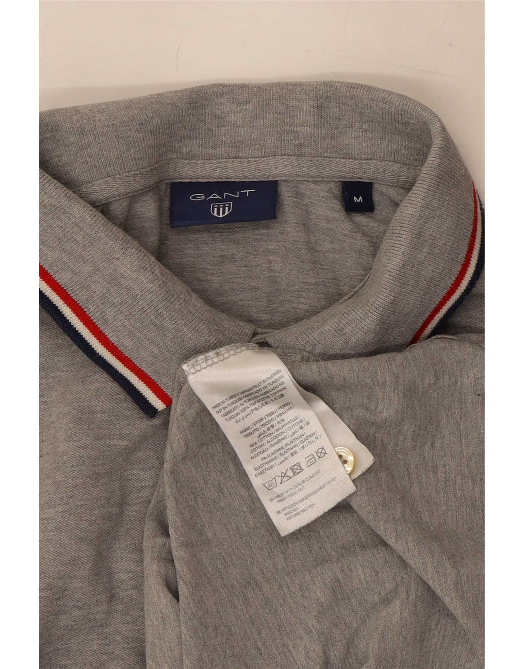 Gant Polo De Algodón Moteado Gris Medio Hombre