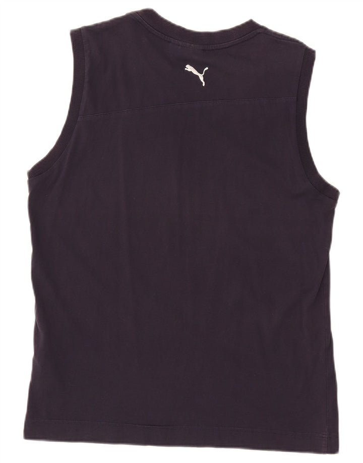 Puma Hombre Gráfico Chaleco Top Grande Azul Marino
