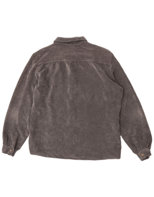 ZARA Hombre Camisa Relaxed Fit De Pana Gris Medio
