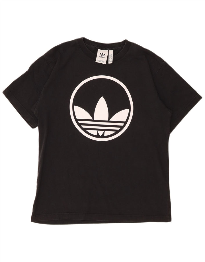 Adidas - Camiseta gráfica para hombre, talla mediana, algodón negro