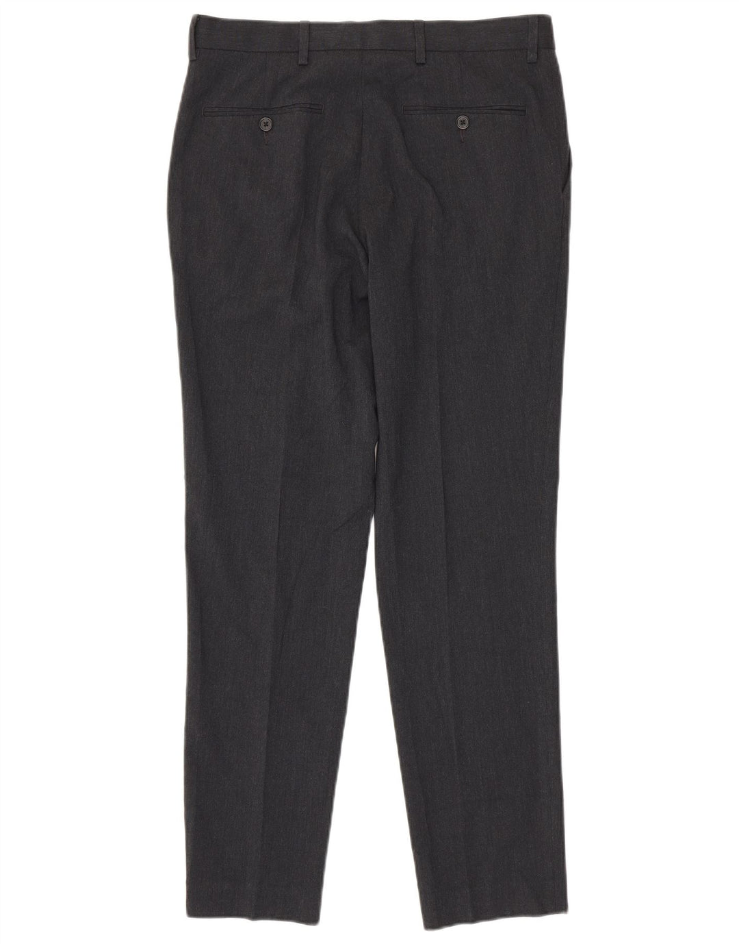 Marks & Spencer Pantalón de traje ajustado para hombre W32 L31 Poliéster gris