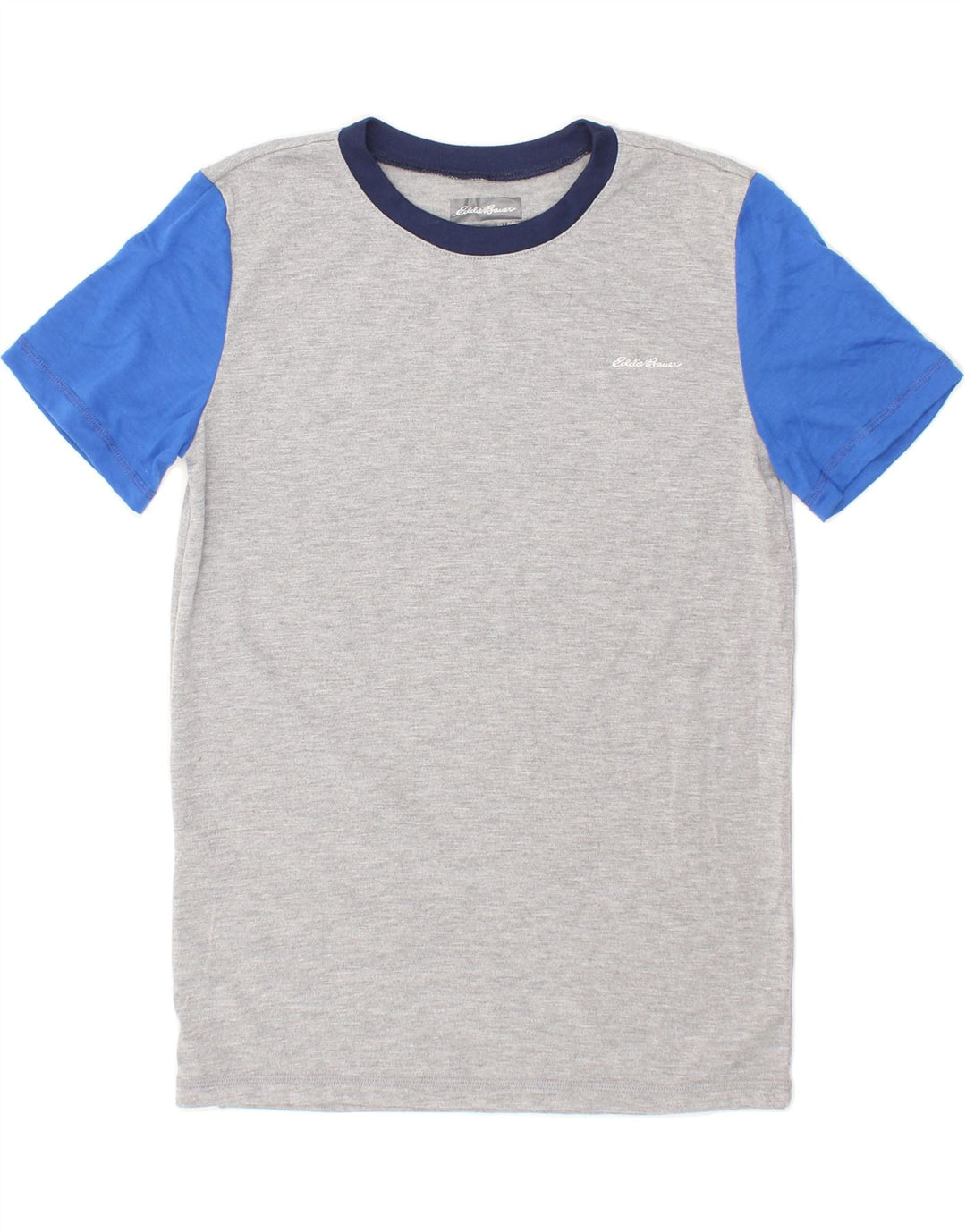 EDDIE BAUER Boys T-Shirt Top 14-15 Years Large Grey Colourblock Vintage Eddie Bauer and Second-Hand Eddie Bauer from Messina Hembry 