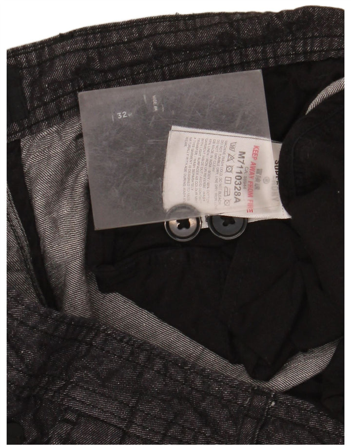 Superdry Pantalones cortos chinos para hombre W32 Algodón gris medio