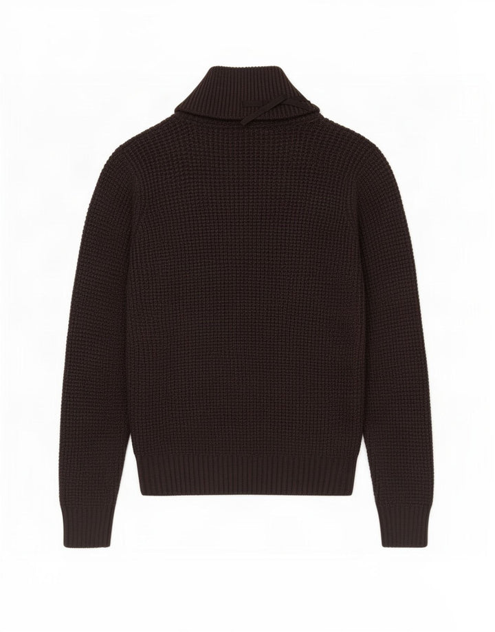 ONE WAY Suéter con cuello tipo chal para hombre Lana gris medio