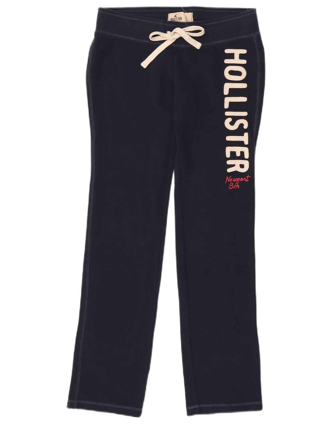 HOLLISTER Pantalones de chándal gráficos para mujer UK 10 Small Azul marino Algodón