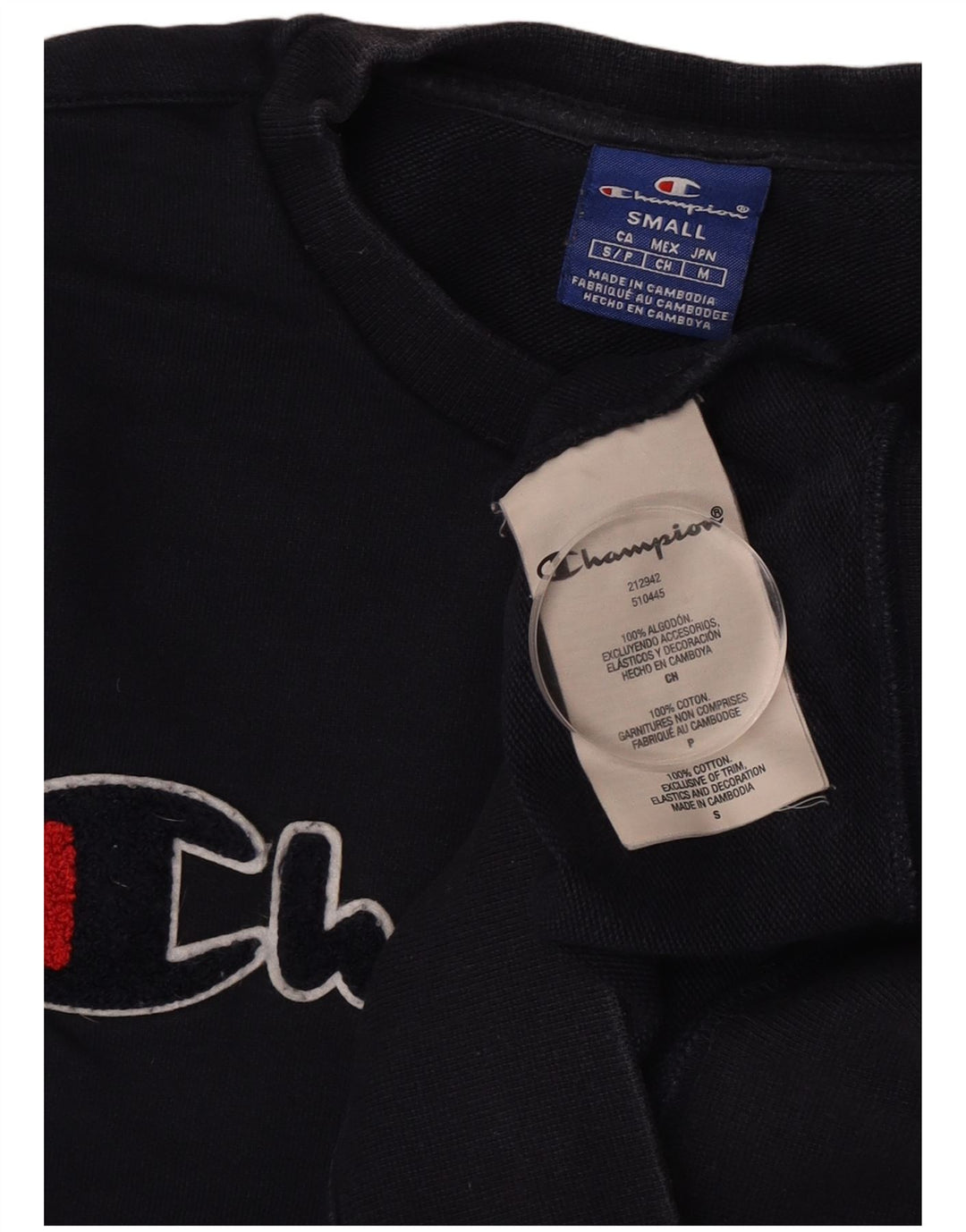 Champion Sudadera Gráfica para Hombre Jersey Pequeño Algodón Azul Marino