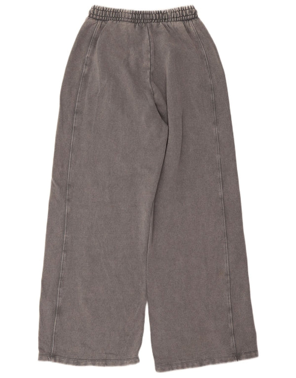 Zara Mujer Pantalones De Chándal De Pernera Ancha UK 42 Gris Medio