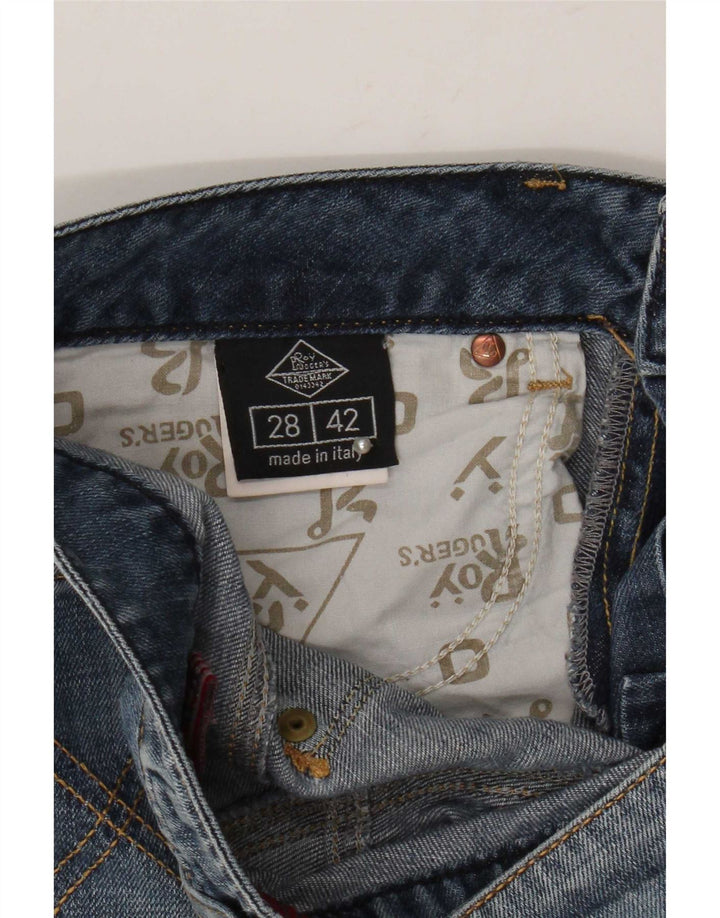 Vaqueros rectos para mujer Roy Rogers W28 L33 Algodón azul