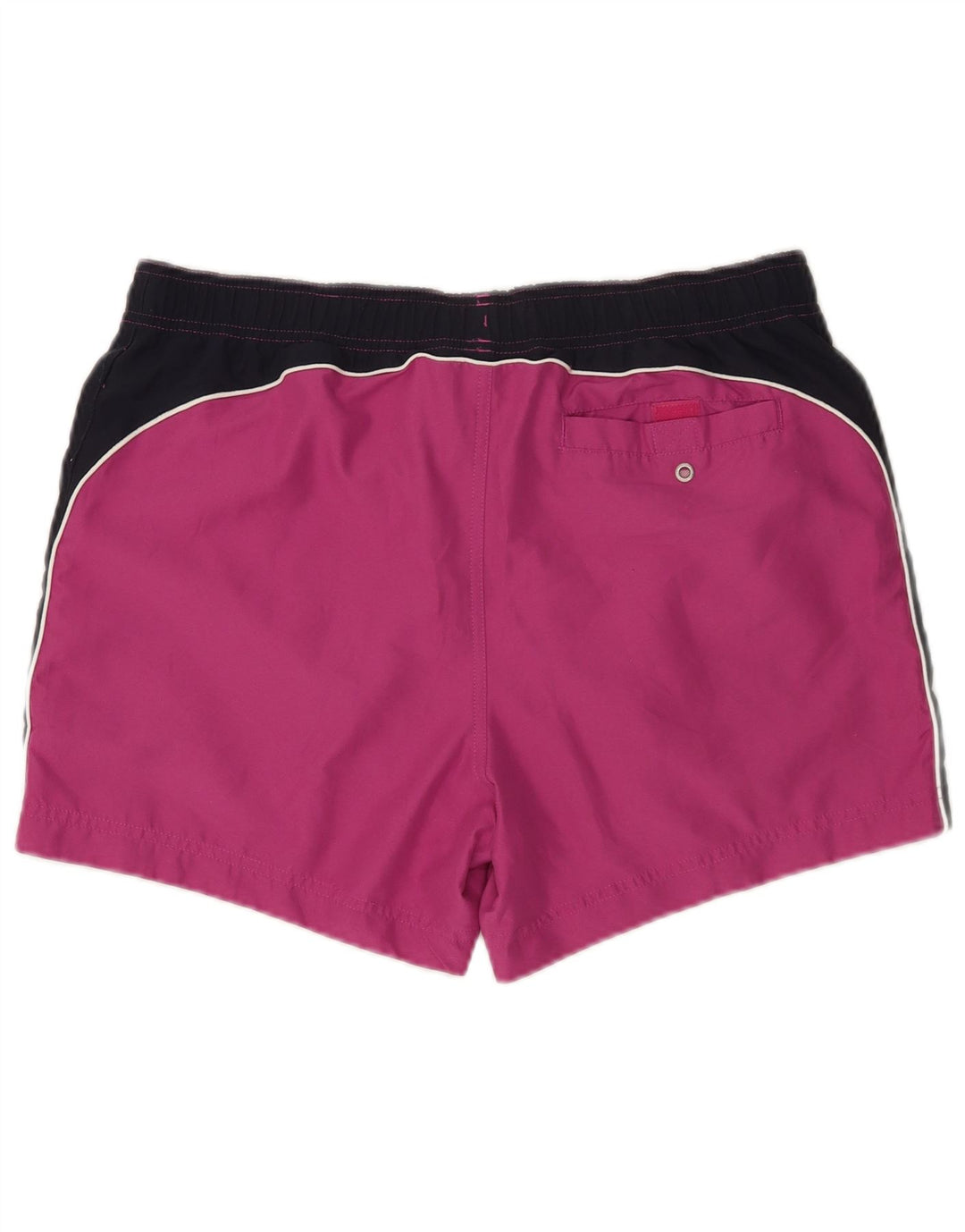 Champion Bañador con estampado gráfico para hombre, poliéster color block, color morado grande