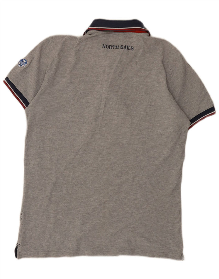 North Sails Polo Gráfico Para Hombre Pequeño Gris Moteado