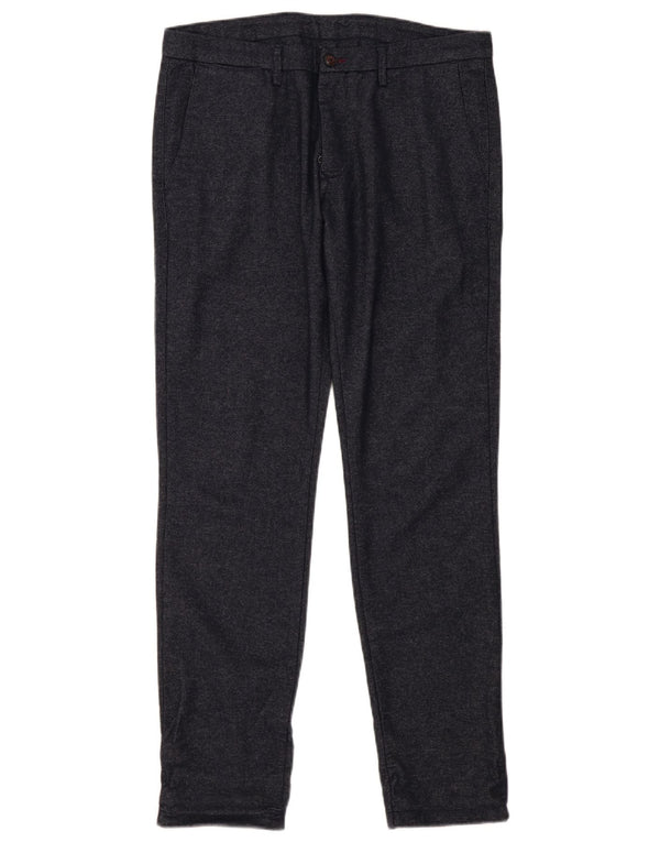 John Barritt Pantalones chinos delgados para hombre IT 50 Large W36 L32 Azul marino moteado