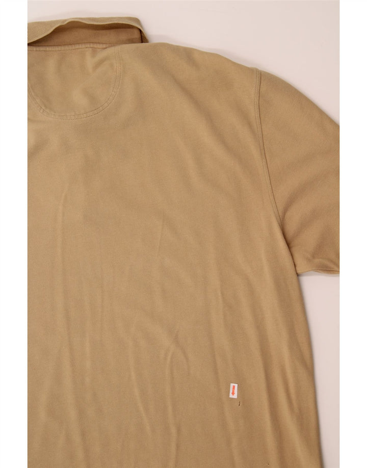 IZOD Mens Polo Shirt 2XL Beige Cotton Vintage Izod and Second-Hand Izod from Messina Hembry 