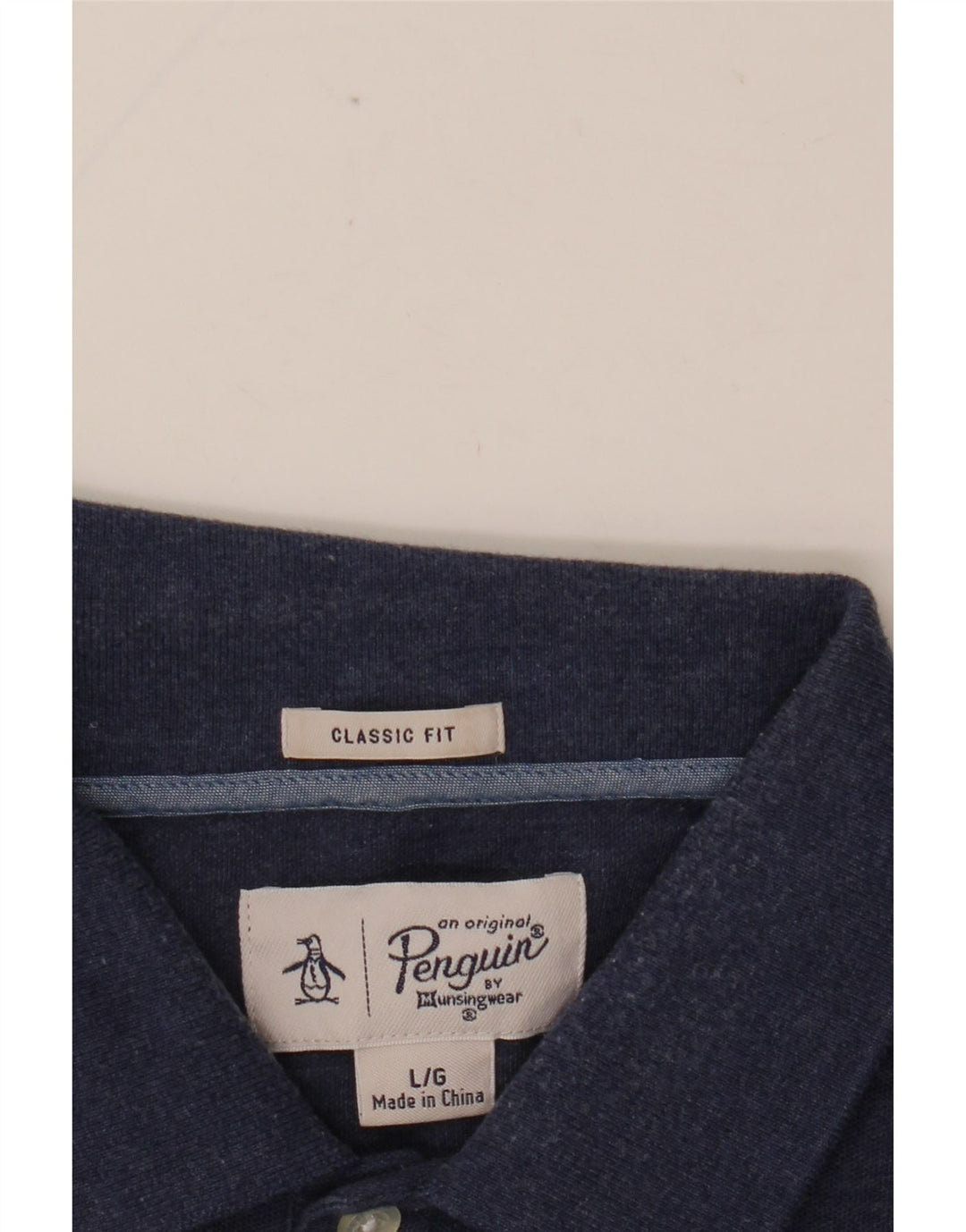PENGUIN Polo de corte clásico para hombre, talla grande, azul marino