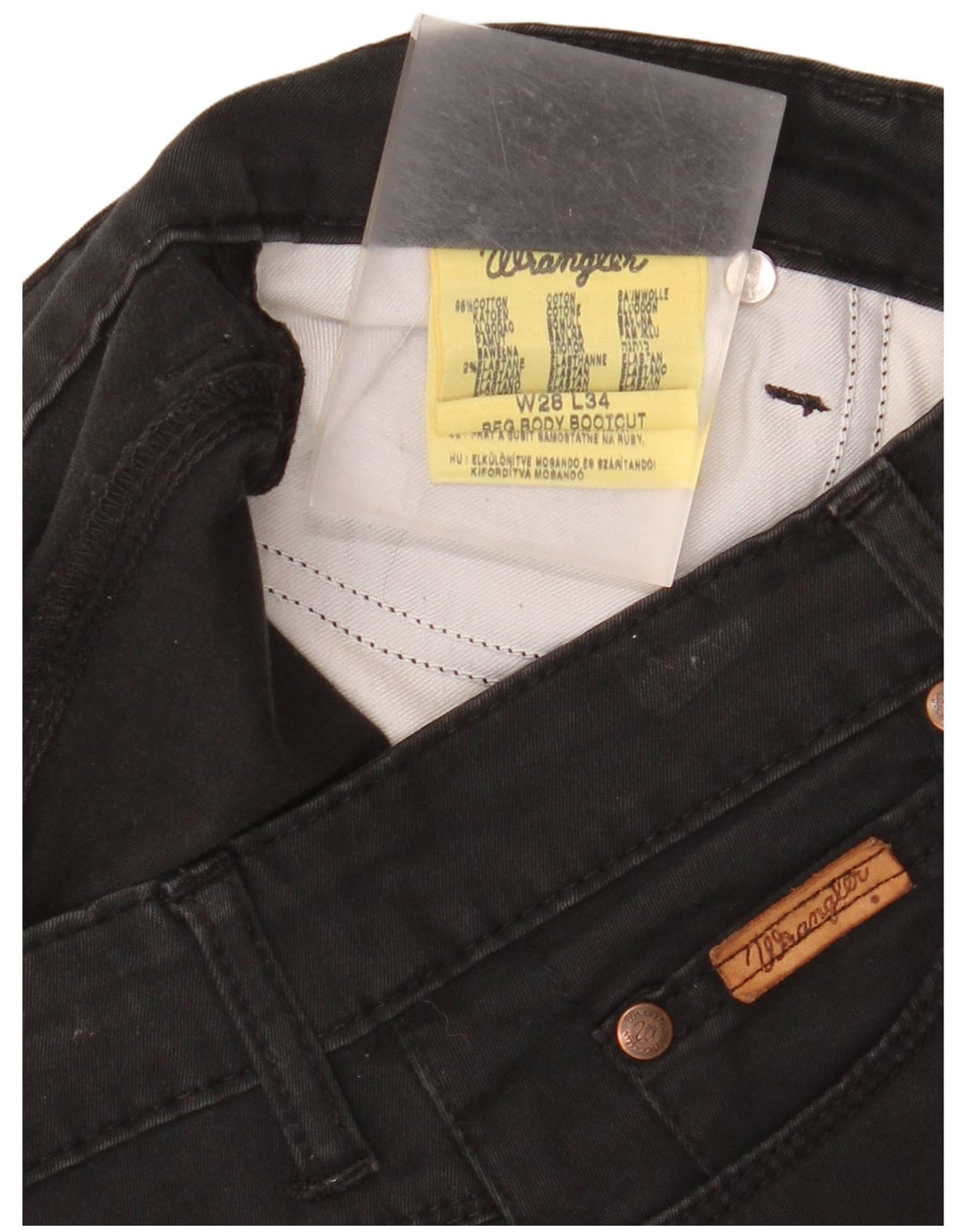 WRANGLER Vaqueros Bootcut para Mujer W28 L30 Algodón Negro