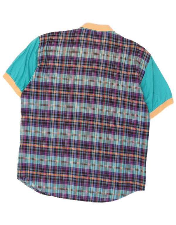 AUSTRALIAN L'ALPINA Camisa de manga corta para hombre IT 52 Large Cuadros multicolores
