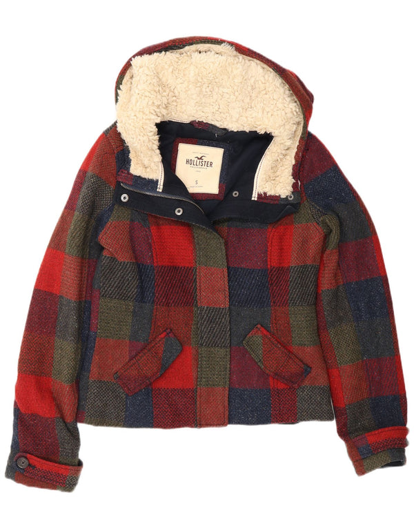 Hollister Chaqueta cortavientos con capucha para mujer Reino Unido 10 Small Multicolor Check