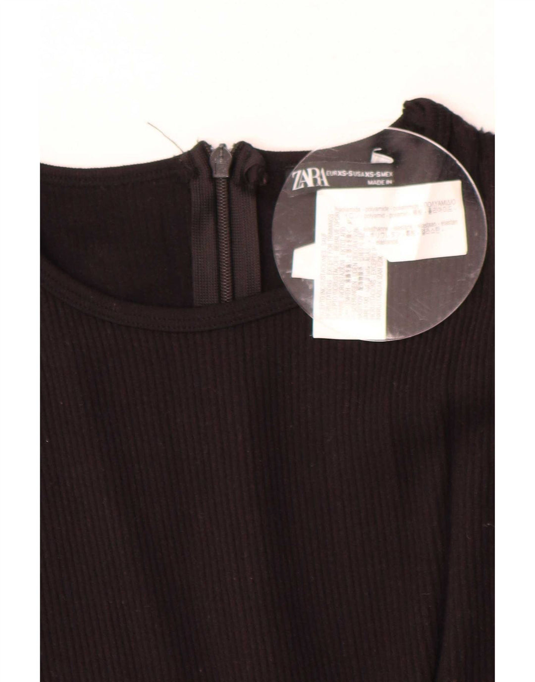 Zara Mujer Mono Sin Mangas UK 6 XS Poliamida Negro