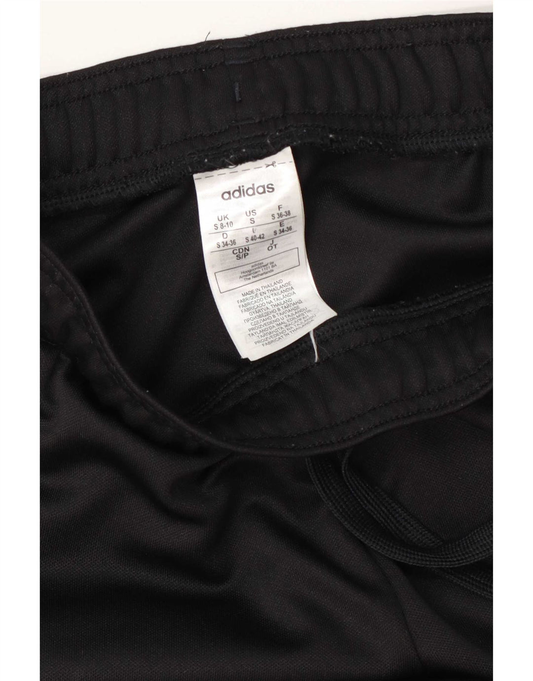 Adidas Mujer Climalite Chándal Pantalones UK 8/10 Pequeño Negro Poliéster