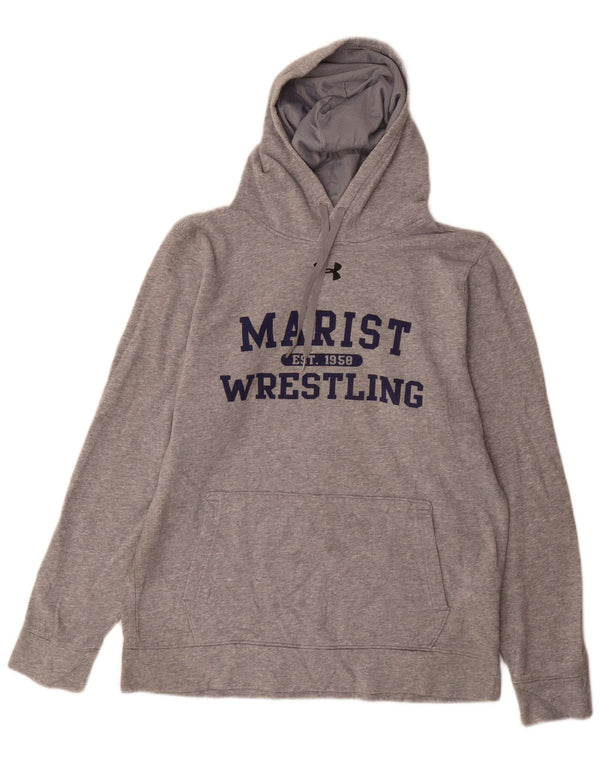 Under Armour Hombre Marist Wrestling Graphic Sudadera con Capucha Gris Medio