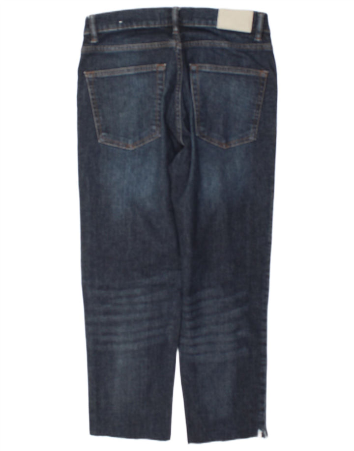 Zara Mujer Vaqueros Cropped W32 L24 Azul Marino