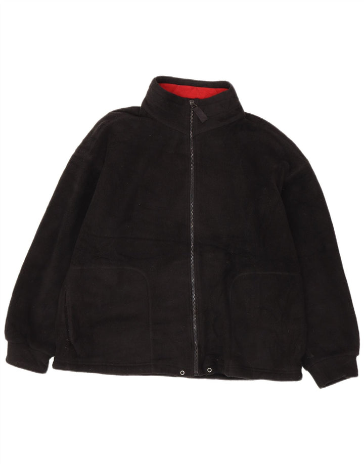 Marks & Spencer Chaqueta polar extragrande para mujer UK 46 Grande Poliéster negro