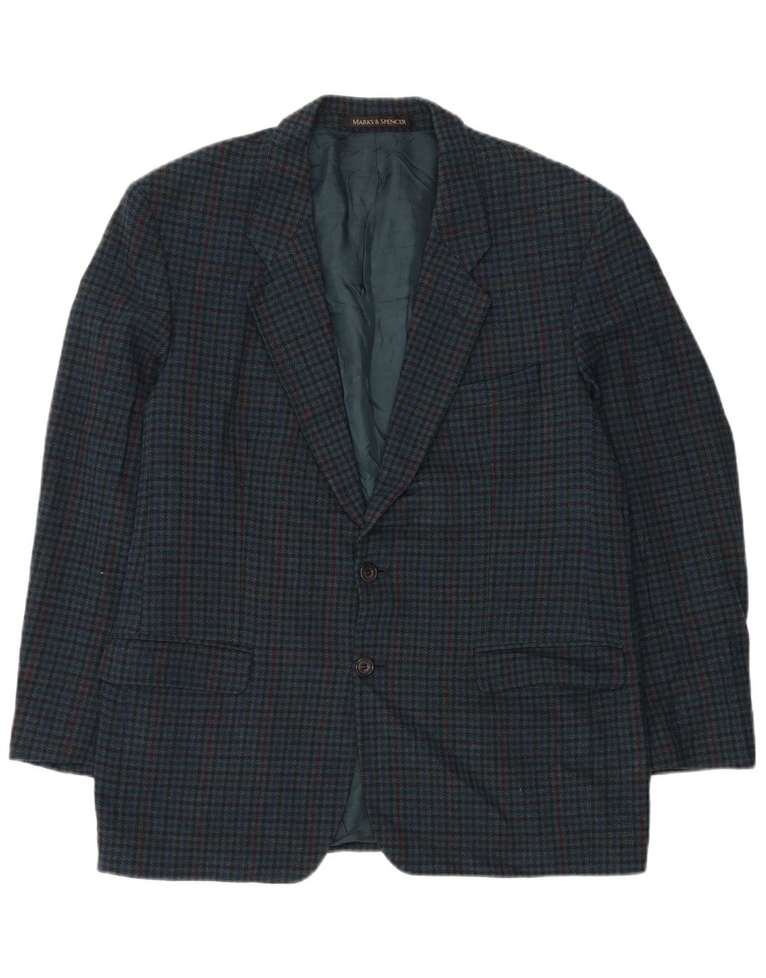 Marks & Spencer Chaqueta St. Michael Blazer para hombre UK 44 XL Pata de gallo verde