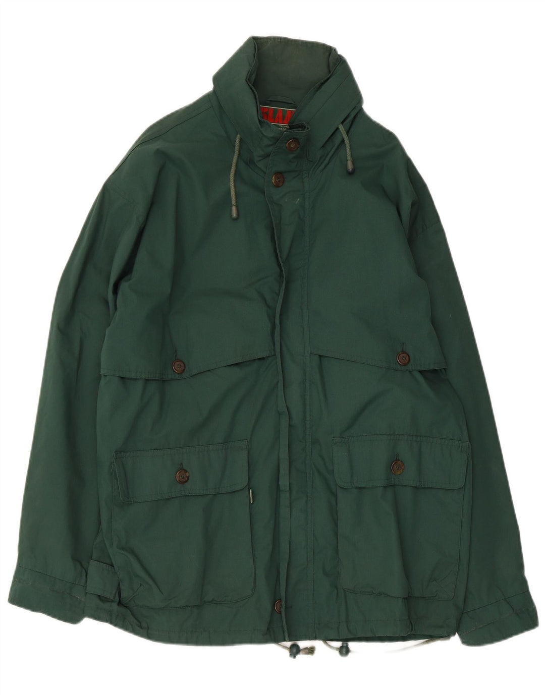 Slam Chaqueta utilitaria con capucha para hombre Reino Unido 40 Poliéster verde grande