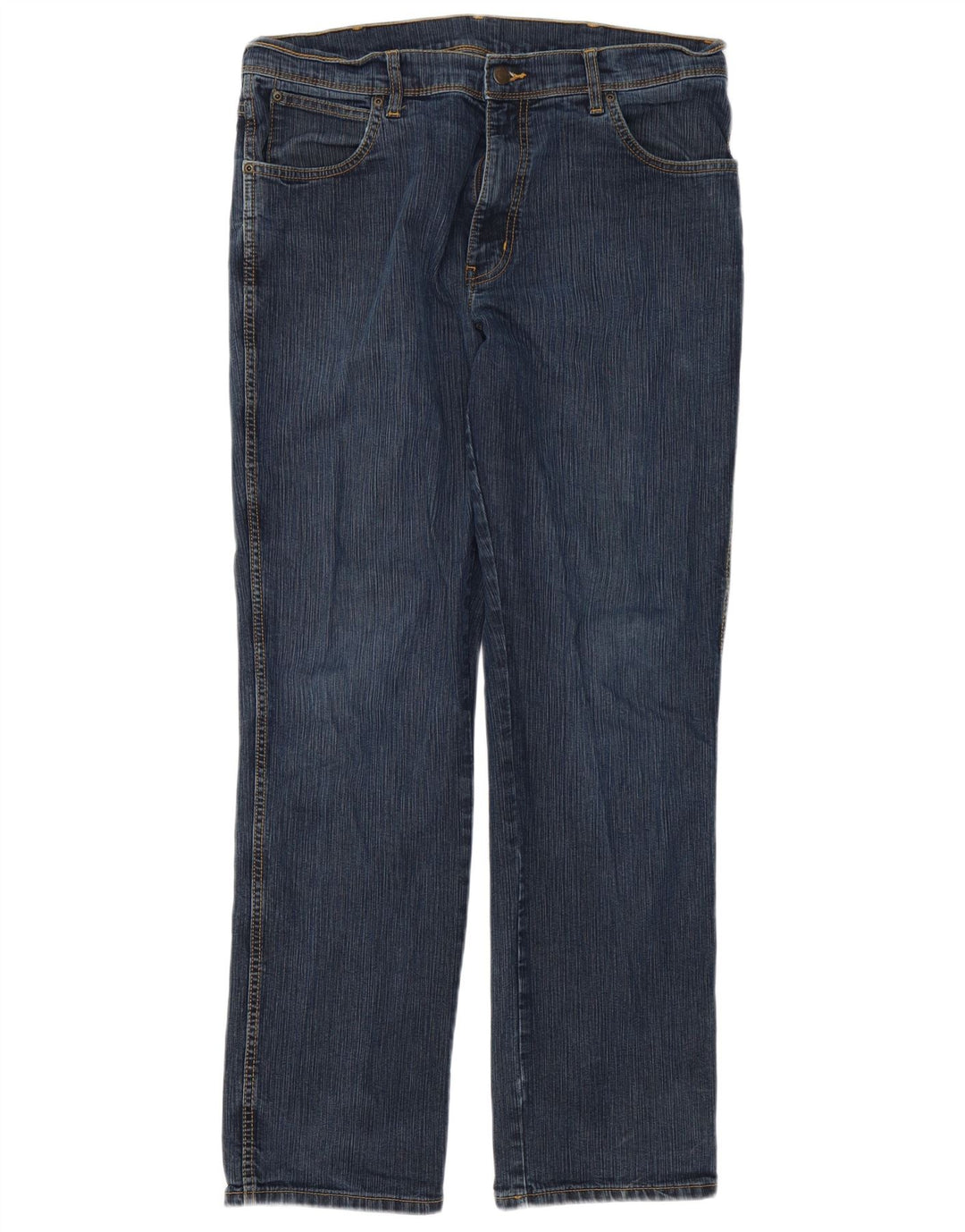 Wrangler Vaqueros Rectos De Corte Regular Para Hombre W38 L32 Algodón Azul