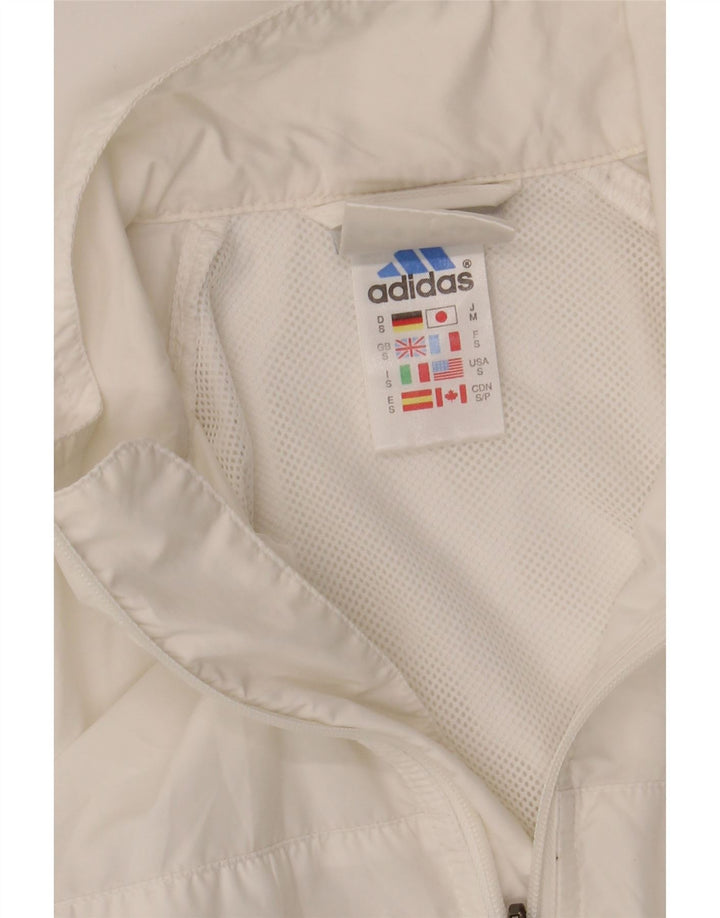 Adidas Hombre Chándal Top Chaqueta Pequeña Poliéster Blanco