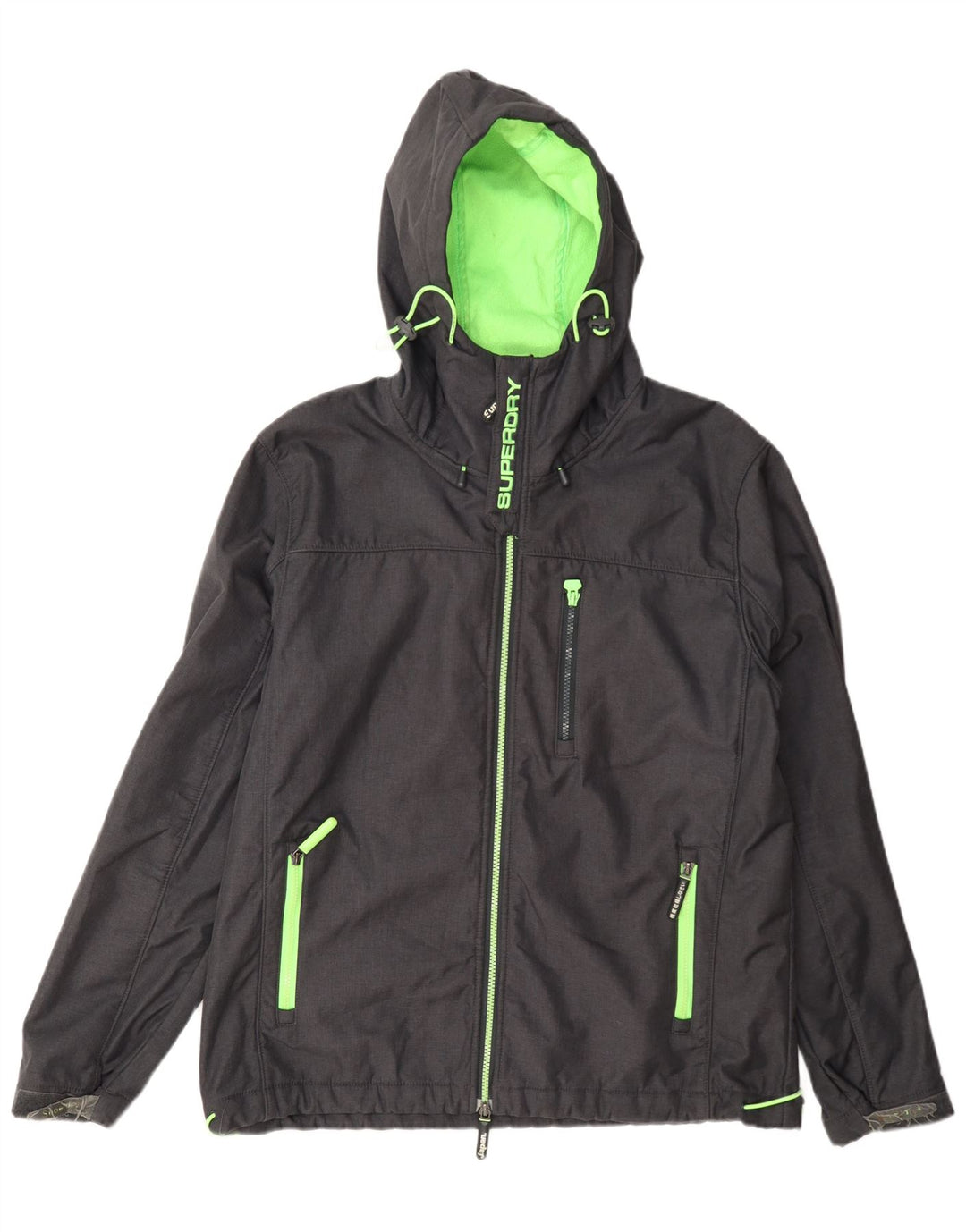 Superdry Chaqueta impermeable con capucha Windtrekker para hombre UK 44 2XL Poliéster gris