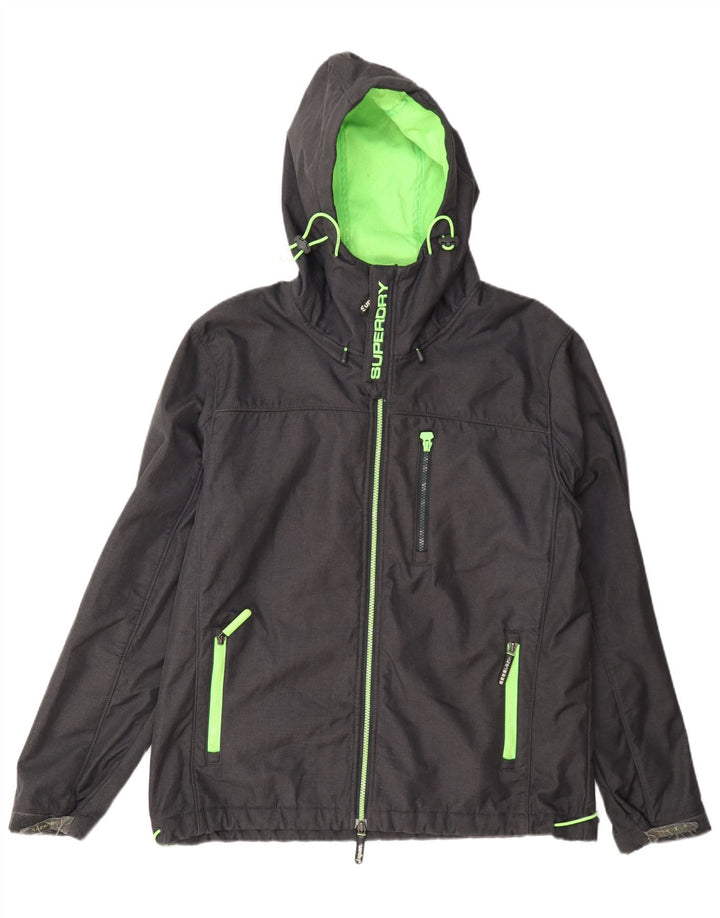 Superdry Chaqueta impermeable con capucha Windtrekker para hombre UK 44 2XL Poliéster gris
