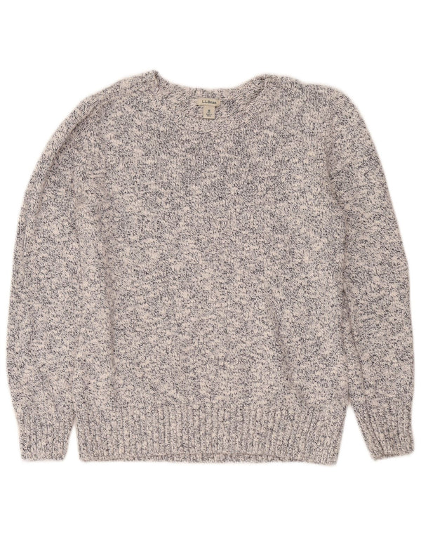 L.L.Bean Suéter tipo jersey con cuello barco para mujer UK 44 Medio azul marino moteado
