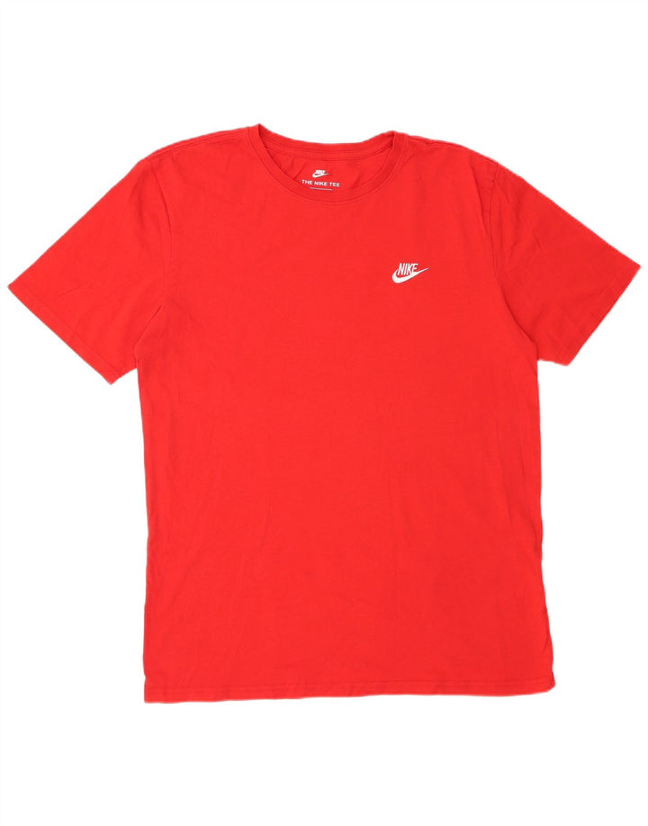 NIKE Camiseta de corte atlético para hombre, talla 2XL, algodón rojo
