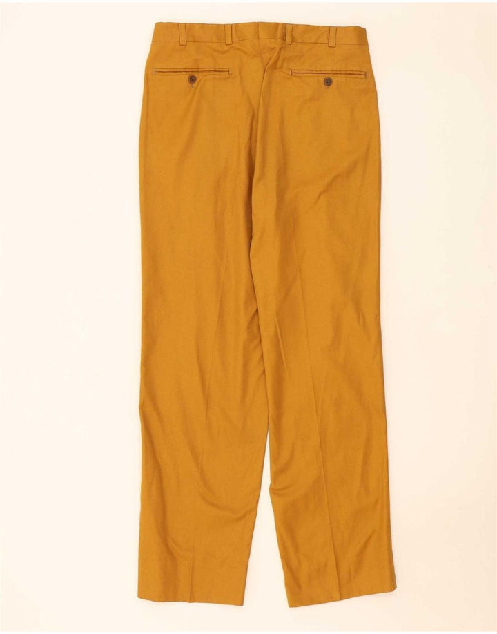 Vintage hombres 2 botones traje de 2 piezas IT 48 Medio W32 L32 Algodón Amarillo