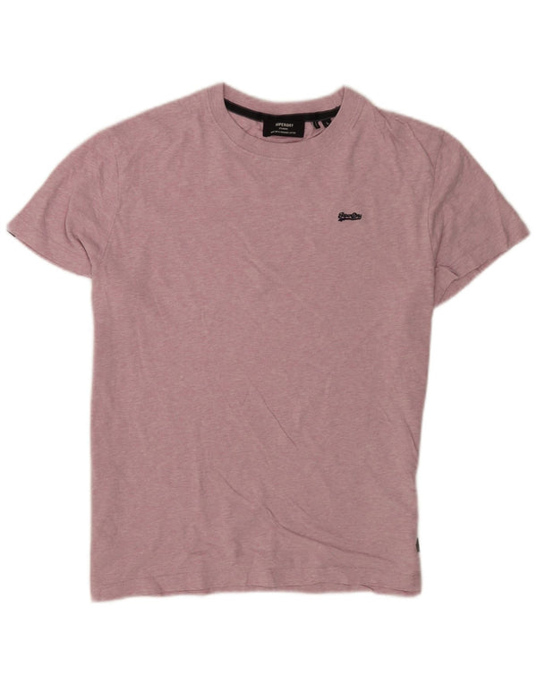 Superdry Camiseta para hombre Top Large de algodón rosa