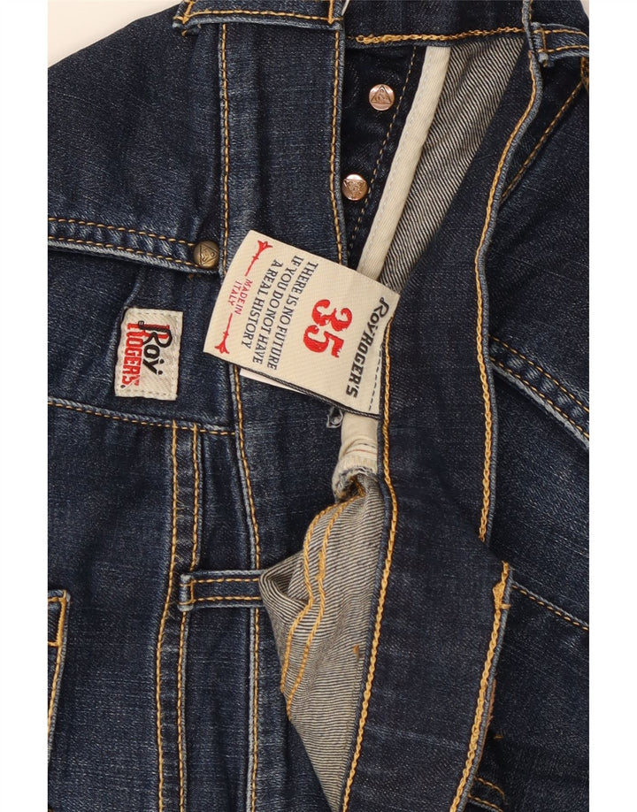 Roy Rogers Vaqueros rectos para mujer W35 L28 Algodón azul marino