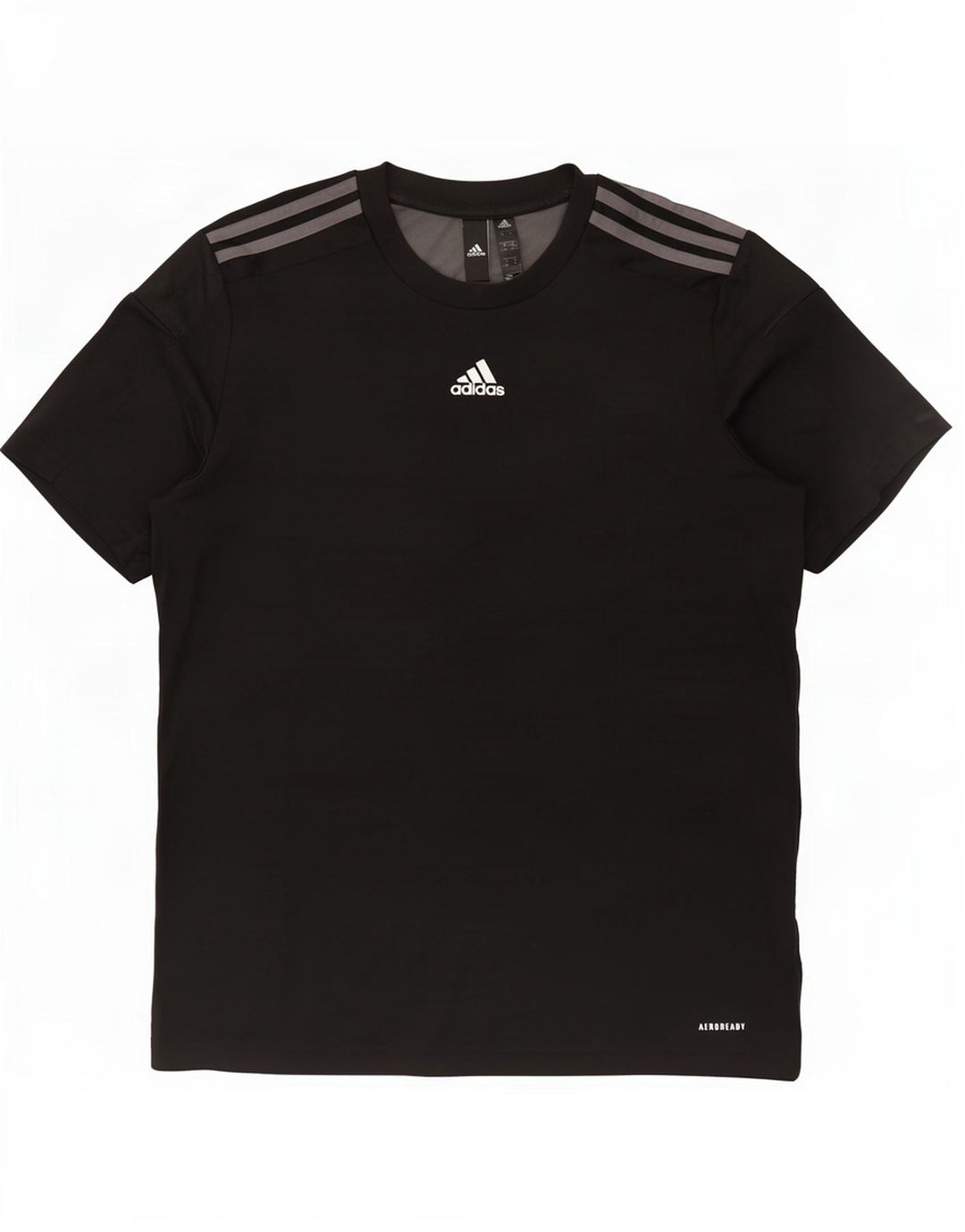 Adidas Hombre Aeroready Camiseta Top Medio Negro Colorblock Poliéster