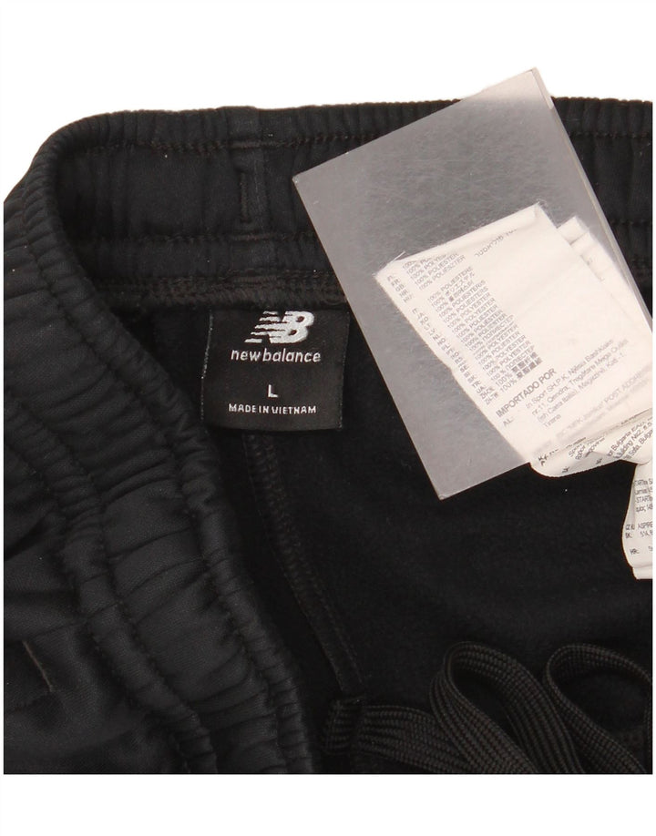 New Balance Hombre Chándal Pantalones Joggers Grande Poliéster Negro