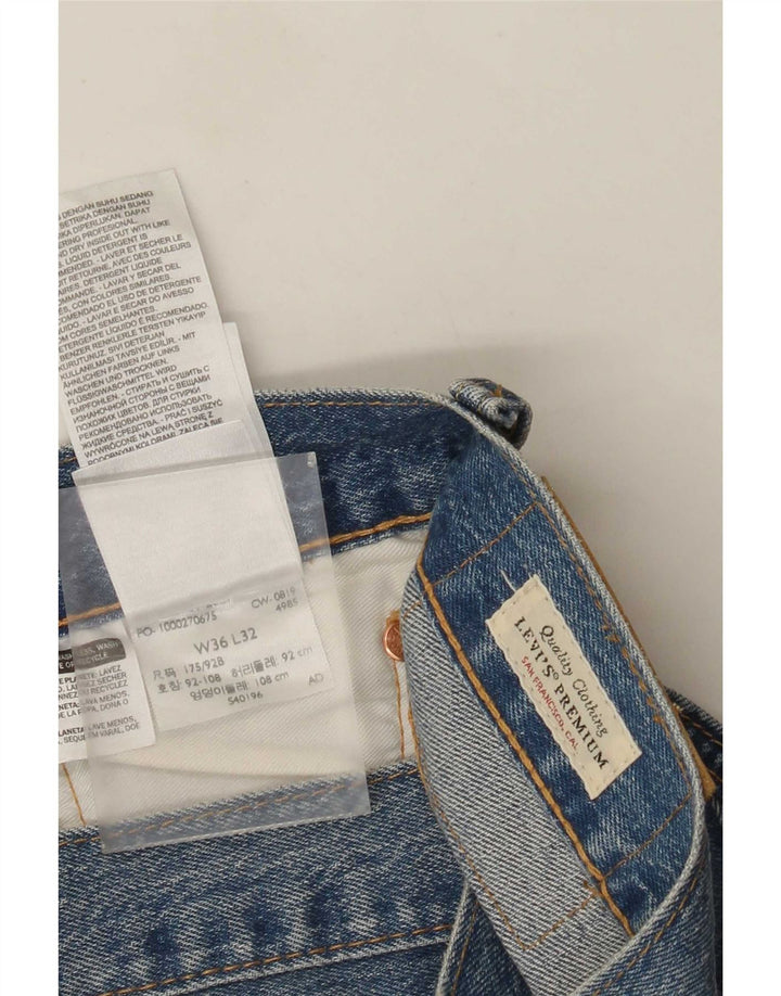 Levi's Hombre 501 Vaqueros Rectos W36 L32 Algodón Azul