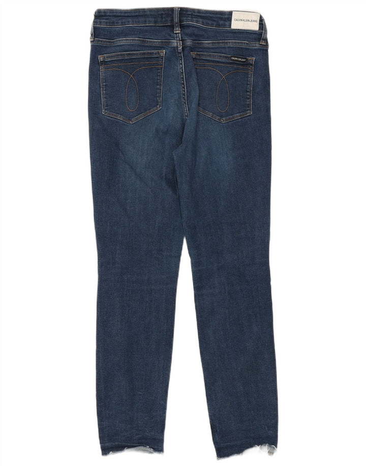 CALVIN KLEIN Womens Slim Jeans W30 L28 Blue Cotton