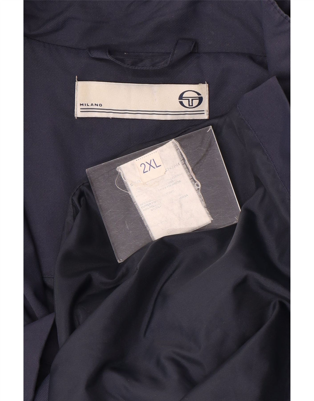 Sergio Tacchini Chaqueta utilitaria para hombre UK 44 2XL Azul marino Nylon