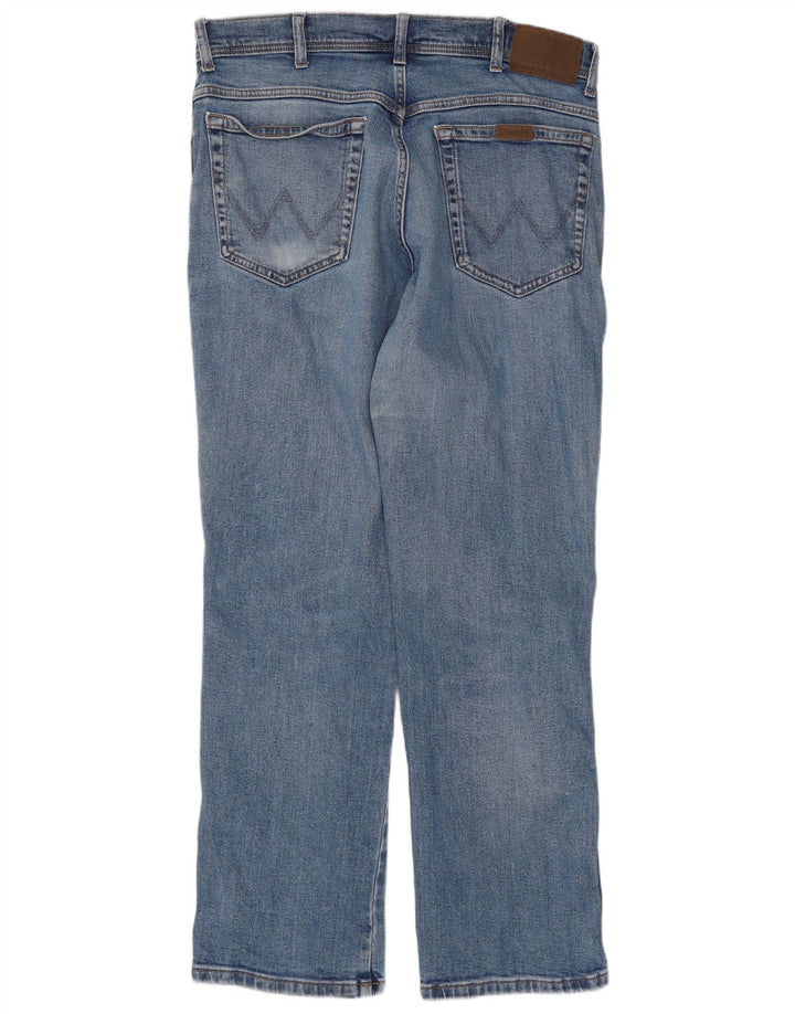 WRANGLER Vaqueros rectos de corte regular para hombre W34 L30 Algodón azul