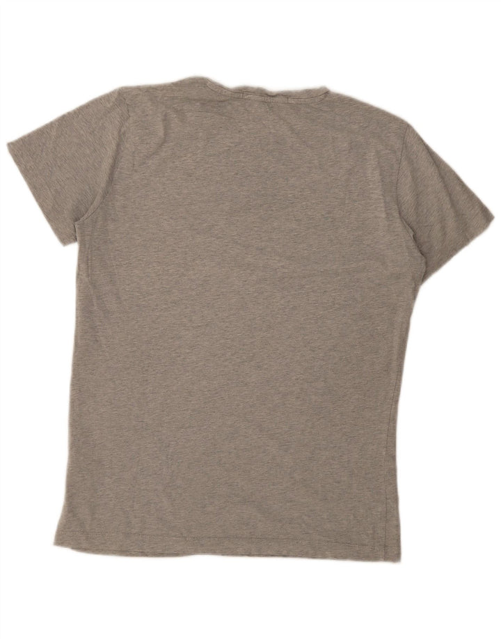 Calvin Klein Camiseta gráfica para hombre Top grande de algodón gris