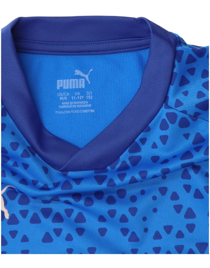 Puma Camiseta Niño Top 11-12 Años Azul Geométrico Poliéster