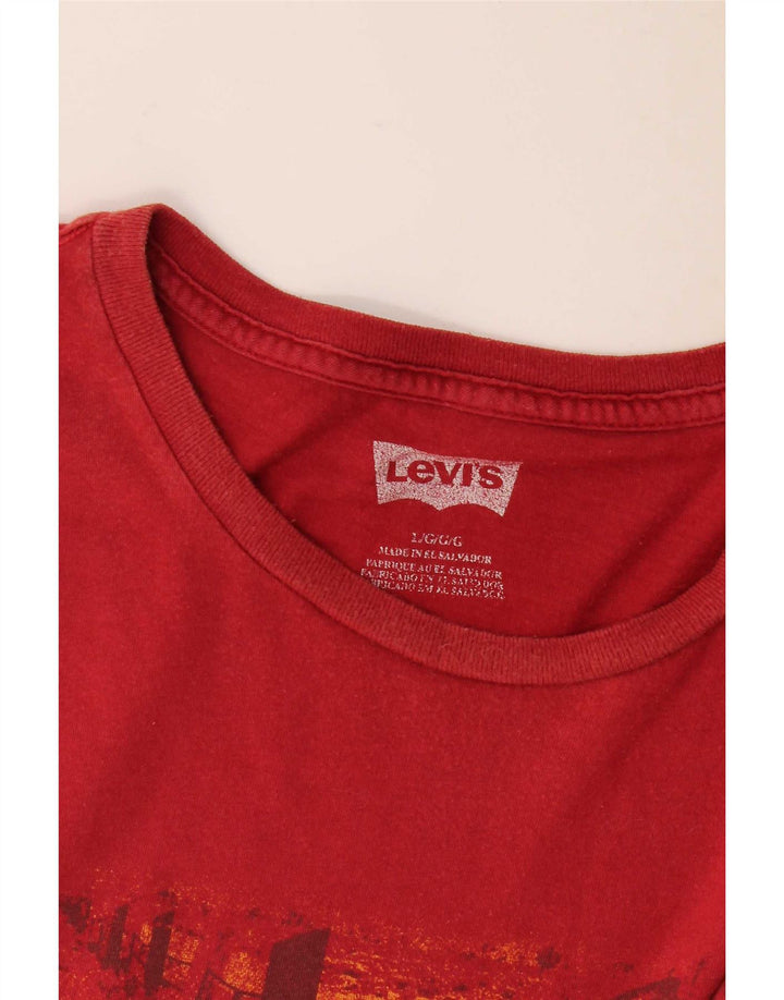 Levi's - Camiseta gráfica para hombre, talla grande, color rojo